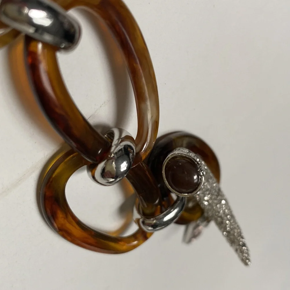 LAUREN RALPH LAUREN Canyon Chic Pave Horn Oval Link Bracelet $68 - Picture 5 of 7